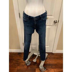 Adriano Goldschmied Dark Wash Blue Zip-Up Legging Ankle Skinny Jeans, Size 27